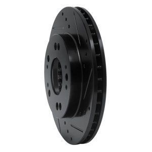 Chrysler SEBRING Brake Rotor (1) - Front Right - R1 Concepts - Drilled & Slotted - Black - `90-`05